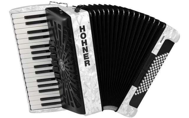 Hohner Bravo III 72 Blanco A16612 Silentkey