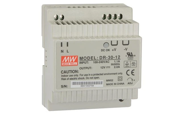 FUENTE DE ALIMENTACIÓN - 1 SALIDA - 30 W - MONTAJE EN CARRIL DIN - 12 V 2 A - PARA EL USO INDUST