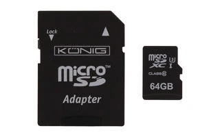 Tarjeta de memoria microSDHC Clase 10 de 64 GB