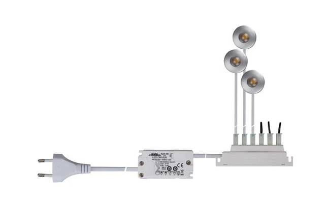 Iluminación LED para armario de superficie LEDs 3x1 blanco cálido