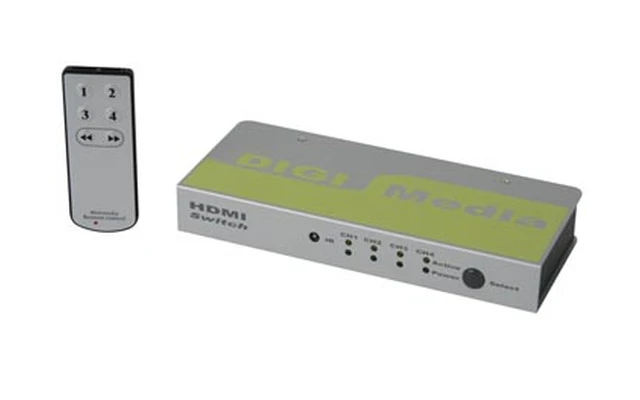Conmutador HDMI V1.3 - 4 x 1 - Con mando a distancia
