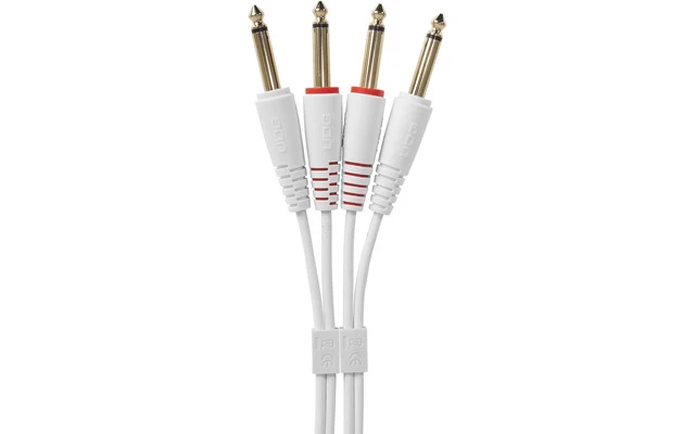 UDG Ultimate Audio Cable Set 6,3 Jack - 6,3 Jack White Straight
