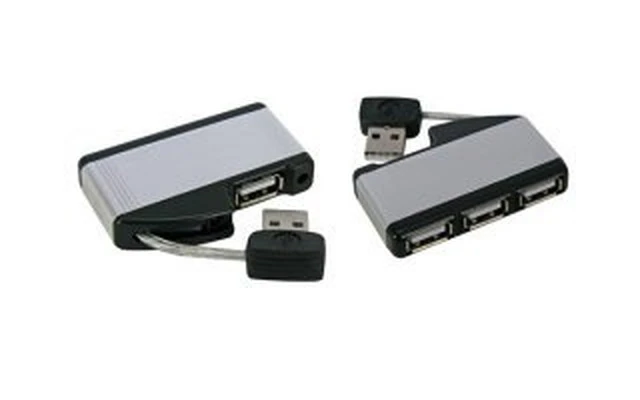 MINI HUB USB 2.0, 1 x MACHO TO 4 x USB-A HEMBRA