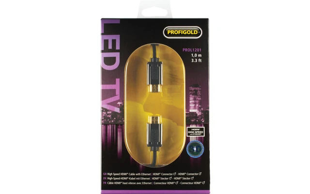 Cable HDMI de alta velocidad con Ethernet 1.0 m