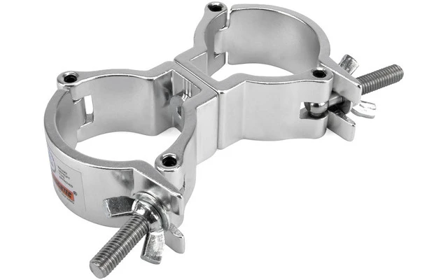 RIGGATEC 400200040 Abrazadera giratoria ligera plateada hasta 100 kg (48-51 mm)