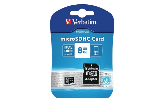 Verbatim 44081 - Micro SDHC 8 GB - Clase 10 con adaptador