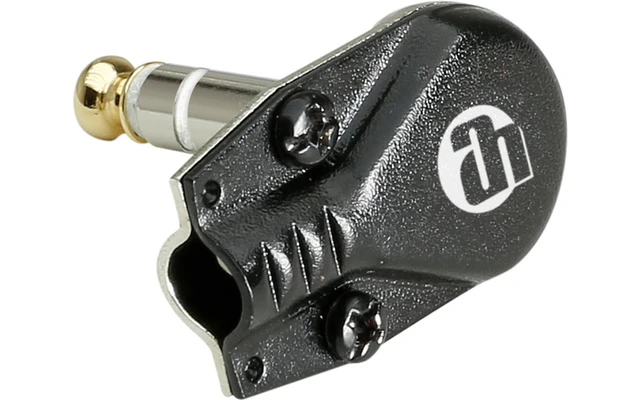 Conector aéreo angulado Jack 6,3 mm estéreo plana