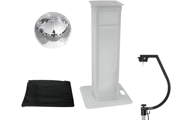 EUROLITE Set Bola de espejos 30cm con Stage Stand variable + Funda negra