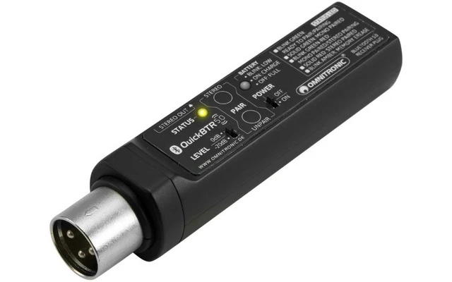 Omnitronic QuickBTR-5.0 Receptor XLR aptX Bluetooth 5.0