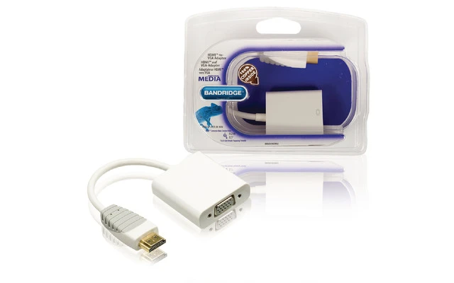 Adaptador HDMI a VGA, conector HDMI - VGA hembra, 0,2 m blanco - Bandridge BBM34900W02