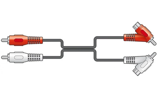 Cable 2 RCA Macho - 2 RCA Macho/ Hembra 1.8 metros