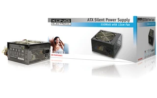 Fuente de alimentación 550W ATX con ventilador silencioso