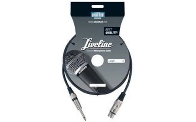 Cable negro XLR Hembra / Jack 6.3 mono - 6 metro