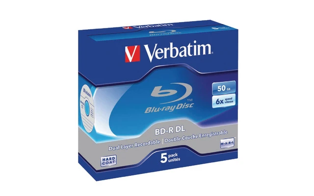 Verbatim 43748 BD-R DL 50GB 6x 5 Pack Jewel Case