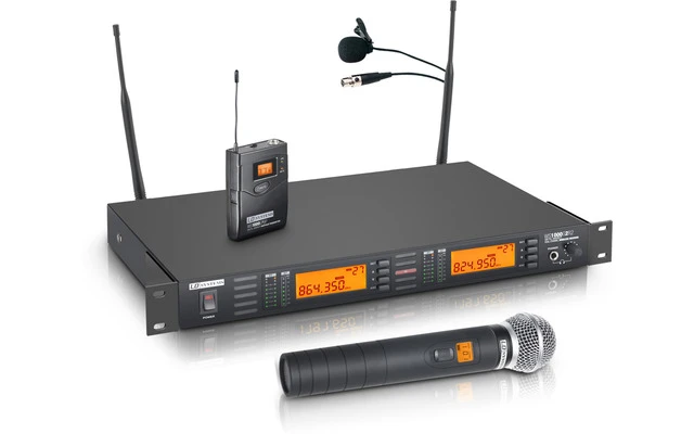 LD Systems WS 1000 G2 HHL2 - Sistema inalámbrico con Petaca, Micrófono Lavalier y Micrófono de M