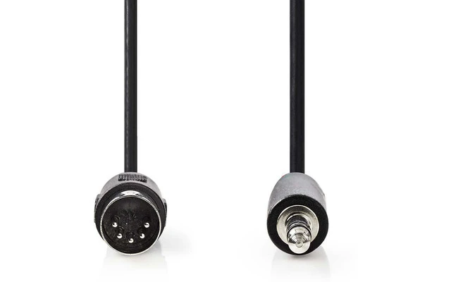Cable de audio DIN - DIN de 5 Pines Macho - Macho de 3,5 mm - 1,0 m - Negro