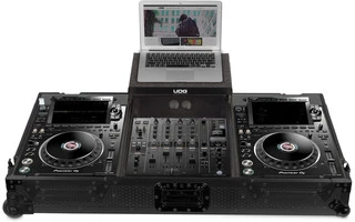 UDG Ultimate Flight Case Pioneer CDJ-3000 & DJM-900 NXS2 Black - Bandeja pórtatil + ruedas