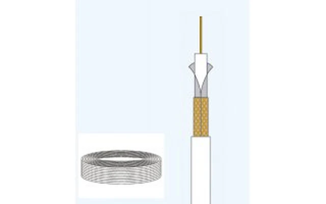 EDC CABLE COAXIAL SAT 2 TV Y SAT BLANCO HQ 100M