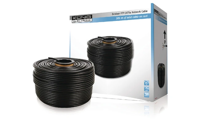 Cable FTP CAT5e para uso en exteriores - König CMP-OFTP5R305S