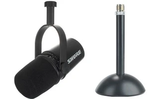 Shure MV7 +  Soporte de sobremesa para micrófono