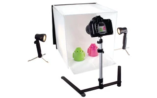 Mini estudio de fotografía plegable con lámparas halógeno 40 x 40 x 40 cm - König KN-STUDIO10NUK