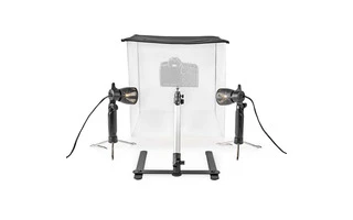 Kit de Estudio Fotográfico- 40 x 40 cm - 6500 K - Plegable - Nedis SKT010WT