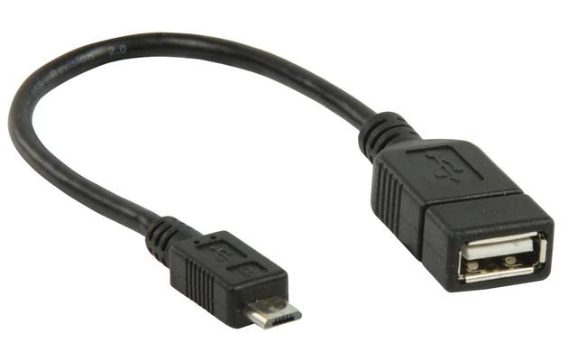 Cable de datos USB OTG 2.0 A - micro B de 0.20 m