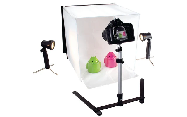 Mini estudio de fotografía plegable con lámparas halógeno 40 x 40 x 40 cm - König KN-STUDIO10NUK