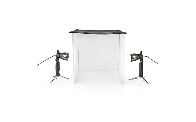 Kit de Estudio Fotográfico- 40 x 40 cm - 6500 K - Plegable - Nedis SKT010WT