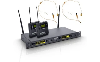 LD Systems WIN 42 BPHH 2 - Sistema inalámbrico con 2 x Petaca y 2 x Auriculares color carne