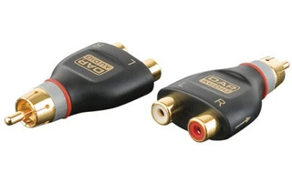 Adaptador 2 x RCA Hembra a RCA macho