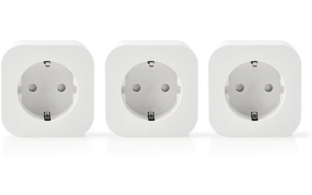 Wi-Fi Smart Plug - Schuko Type F - 10 A - 3-Pack - Nedis WIFIP130FWT3