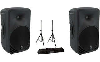 2x Mackie SRM 350 V3 + Trípodes
