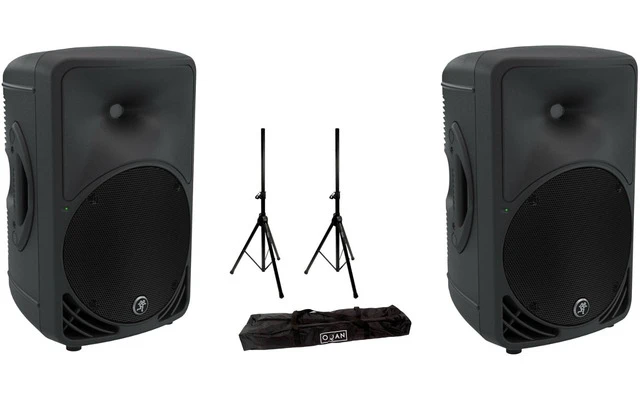 2x Mackie SRM 350 V3 + Trípodes