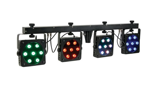 Juego de iluminación PAR LED - 28 LEDs DE 3W RGB