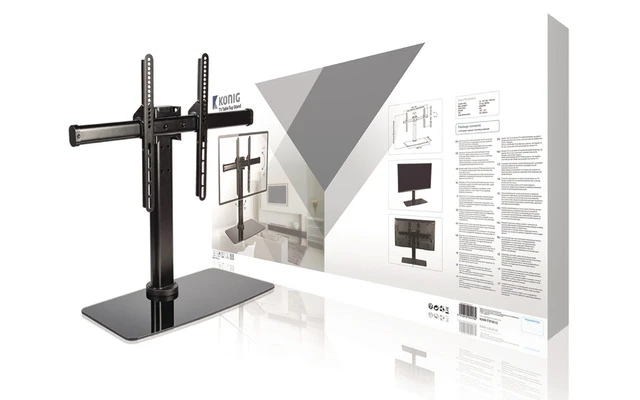 König KNM-TTFM10 - Soporte de Mesa con Rotación Completa para TV de 32 - 65" 45 kg, Negro