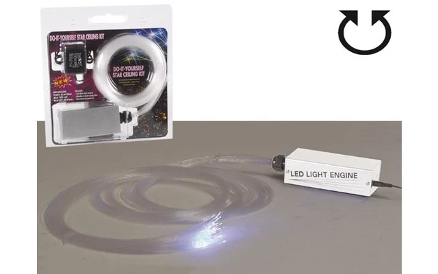KIT DE FIBRA ÓPTICA, 155 FIBRAS (2m), CONTROL POR LED, BLANCO/AZ
