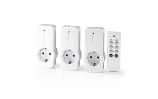 Juego de Interruptores Inalámbricos - Interior - Blanco - Nedis WISS03WT