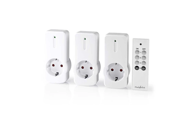 Juego de Interruptores Inalámbricos - Interior - Blanco - Nedis WISS03WT