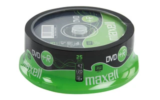 ESTUCHE DE 25 DVD+R 4.7GB 16x MAXELL