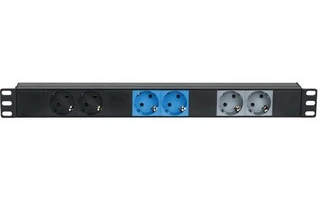 Showtec Divisor trifasico para rack 19" CEE16A a 6X tomas