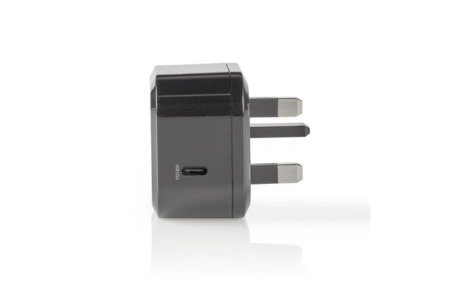 Cargador de Pared - 3,0 A - USB-C - Power Delivery 18 W - Negro - Conector para Reino Unido  - N