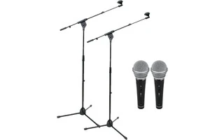 Conjunto de dos micrófonos - Samson R21 SW + Pie de micrófono profesional