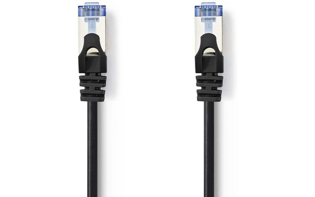 Cable de Red CAT6a SF/UTP - RJ45 Macho - RJ45 Macho - 2,0 m - Negro - Nedis CCGP85320BK20