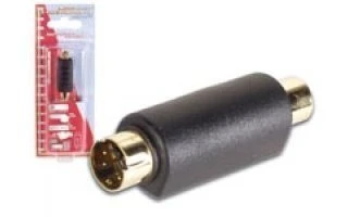 ADAPTADOR S-VHS DE 4 POLOS MINI-DIN MACHO A CONECTOR RCA HEMBRA