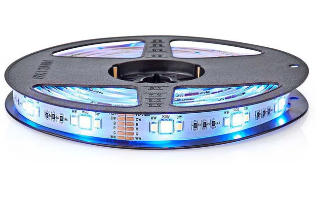 Tira LED Inteligente con Wi-Fi - A Todo Color y Blanco Cálido a Frío - 5 m - Nedis WIFILS50CRGBW