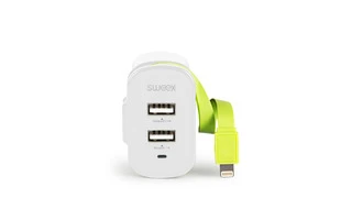Cargador de Pared 3-Salidas 3 A 2 x USB / Apple Lightning Blanco/Verde - Sweex CH-028WH