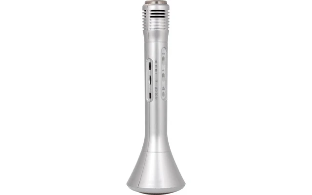 Micrófono para Karaoke con altavoz y Bluetooth - Plata