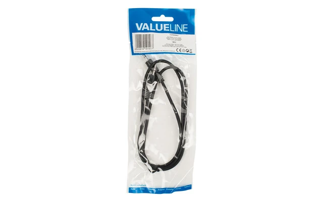 Cable de audio jack estéreo de 3.5 mm macho - 3.5 mm macho de 1.00 m en color negro