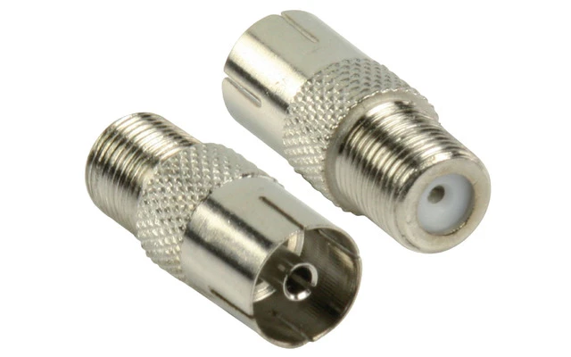 Adaptador de antena F hembra - coaxial hembra metálico, 10 unidades - Valueline FC-028PROF